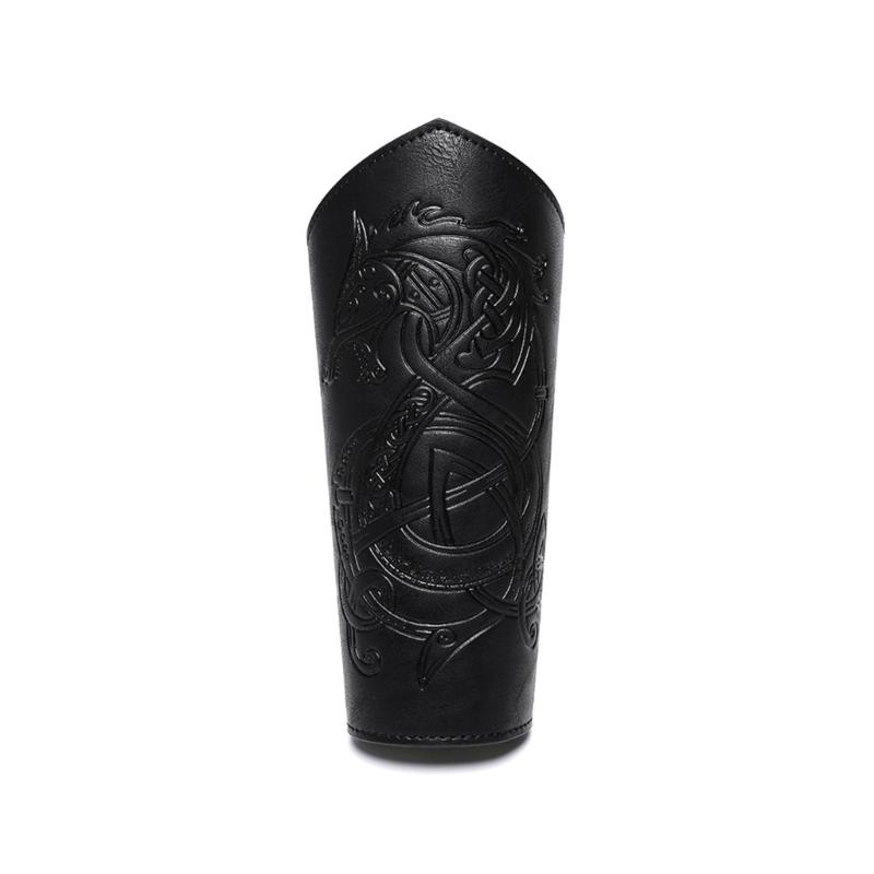 Medieval Leather Armguards Unisex Wristbands Costume Arm Cuffs Armors Wristband for Costume