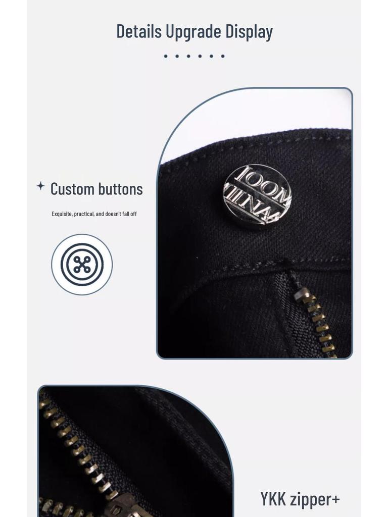 Black High-Waisted Micro-Flared Jeans for Women - 2025 Spring/Autumn Slimming Stretch Bodycon Pants