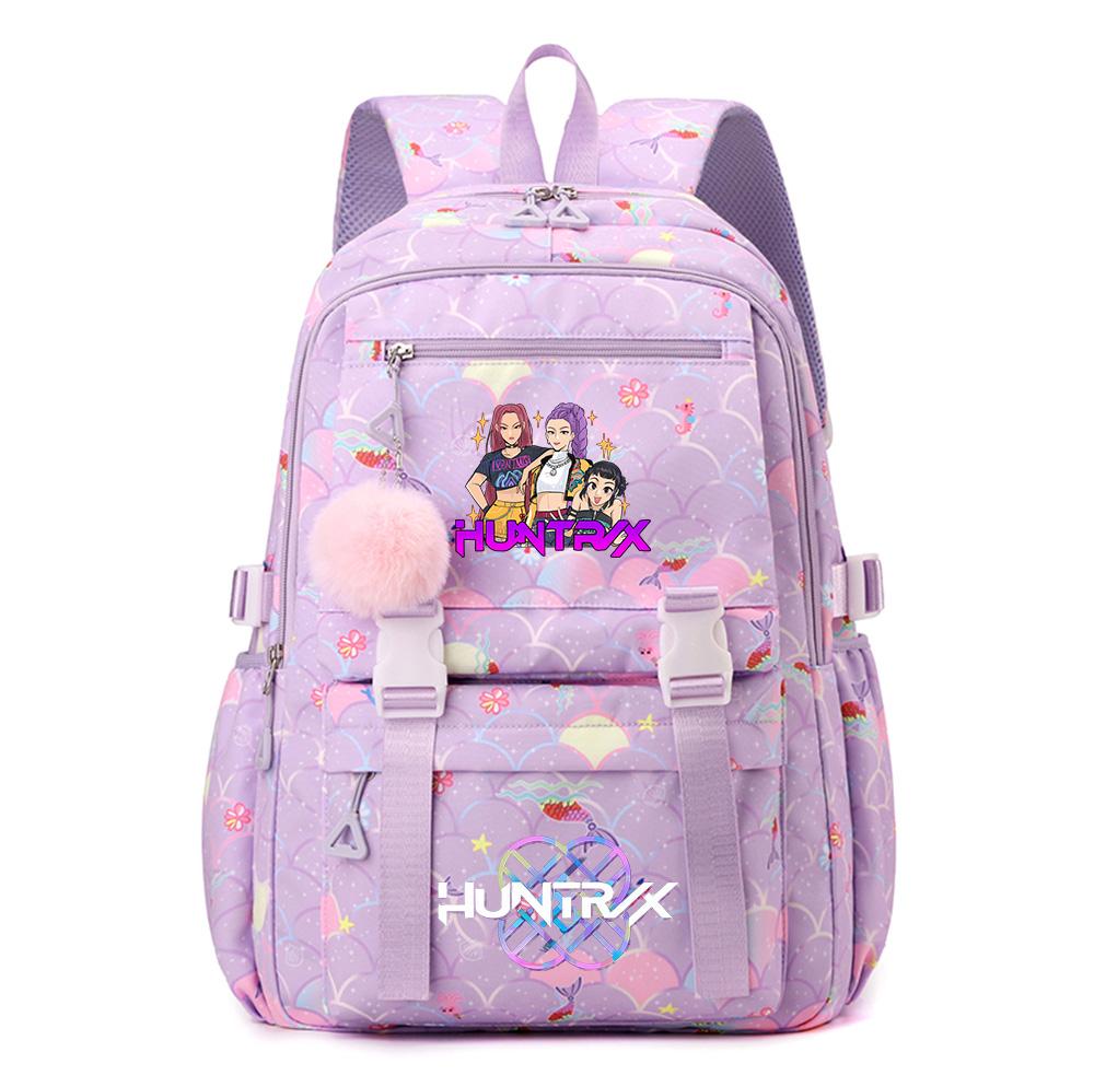 Anime KPOP Printed Backpack Large Capacity Bookbag Student Boy Girl Schoolbag Outdoor Large Capacity Waterproof Sports Laptop Travel Bag