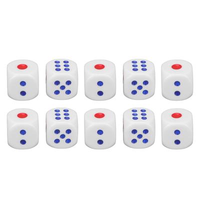 10pcs 6 Sided Dice Interesting Safe Waterproof Durable Portable Standard Dice for Entertainment