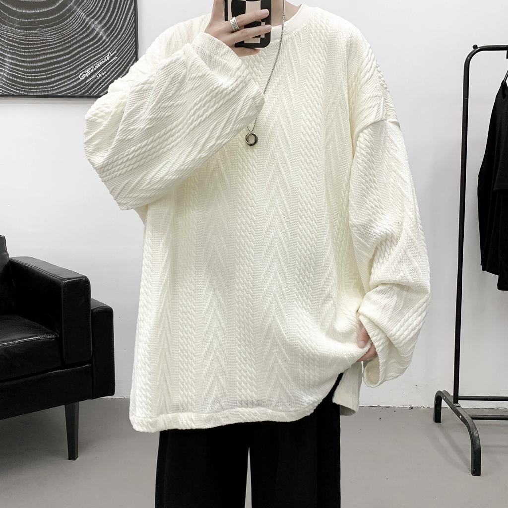 Sweater Men Oversize Knit Pull Homme O-neck Male Knitted Sweater Men Jumper Harajuku Casual Streetwear Korean Men Sweaters