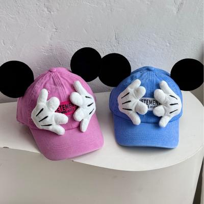 Original Homemade Cartoon Cover Face Mickey Parent-child Baseball Cap Polished Cotton Children's Cap Outdoor Outing Hat
