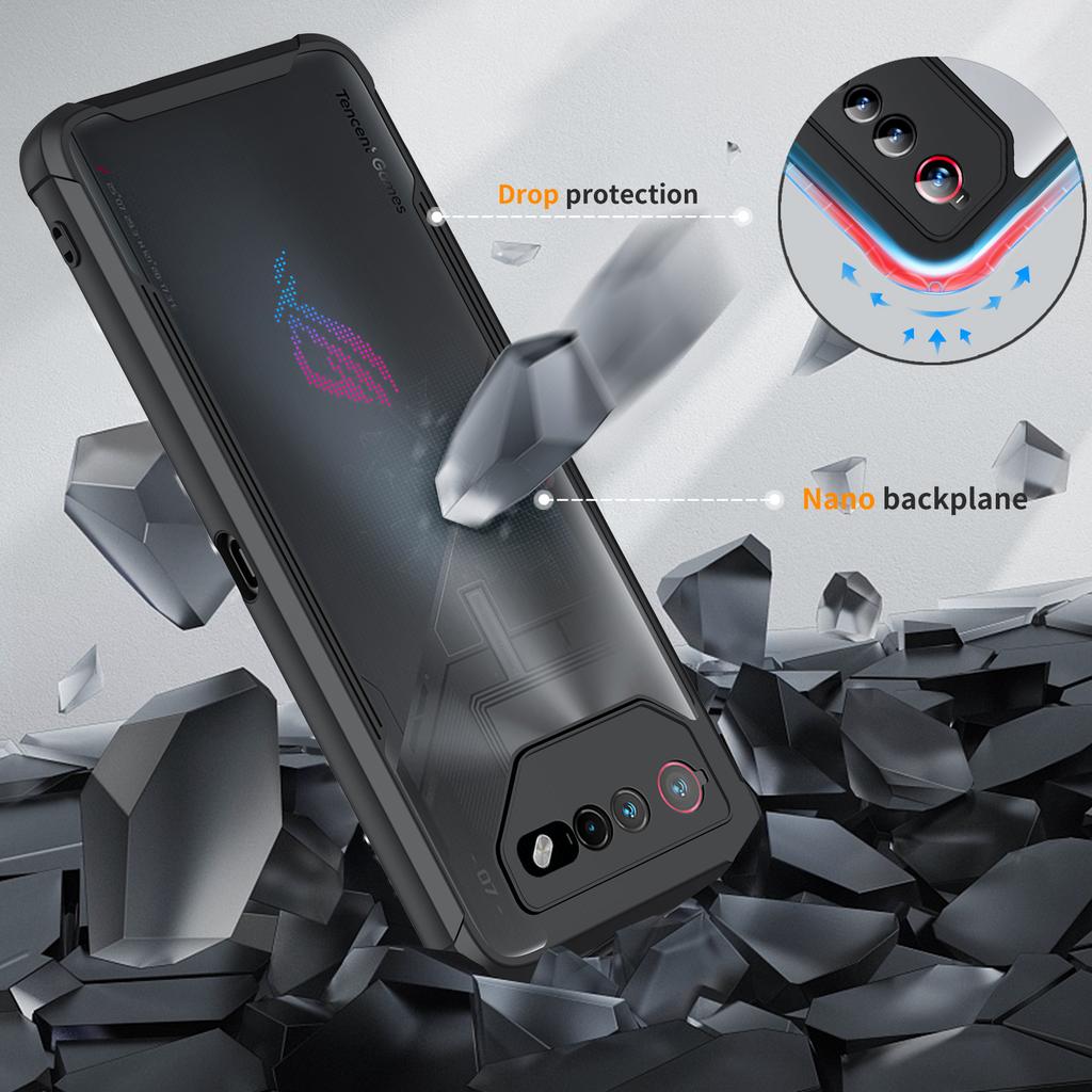 For Asus ROG Phone 6 5G/ROG Phone 7 5G Anti-Scratch Phone Case Hard PC+TPU Phone Cover