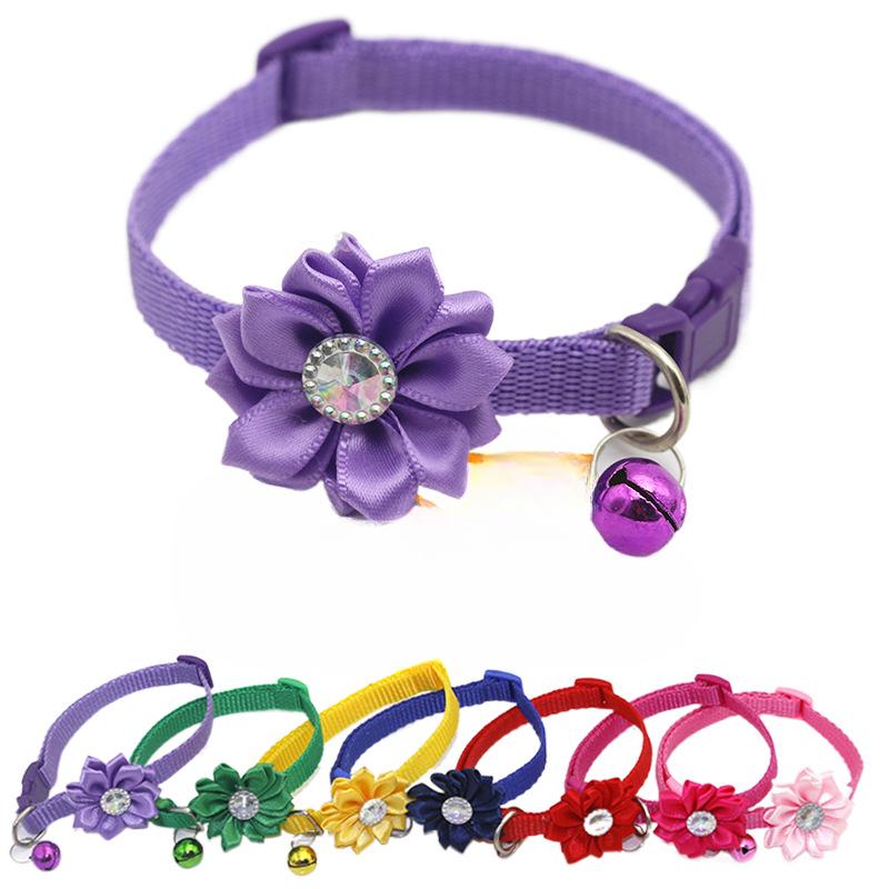 

Pet Bell Flower Collar Dog Neck Collar Cat Neck Collar 1.0