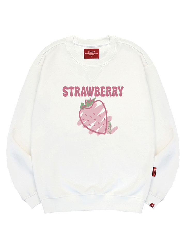 Ellamo Strawberry Sweatshirt Unisex Plus Size S~4Xl (Type A)