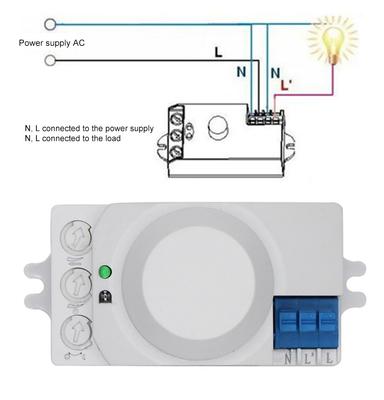 Microwave Sensor Switch 5.8GHz Radar Sensor Switch 360 Degree Radar Motion Sensor Light Switch Body Motion Detector