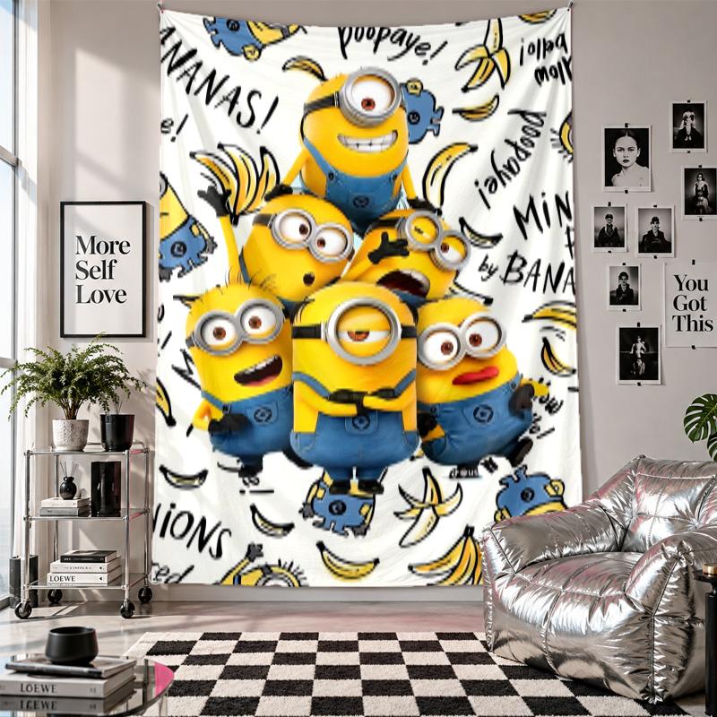 Wall TapestryMinions Art Hanging Cloth Decorative Background Cover for Room Decoration
