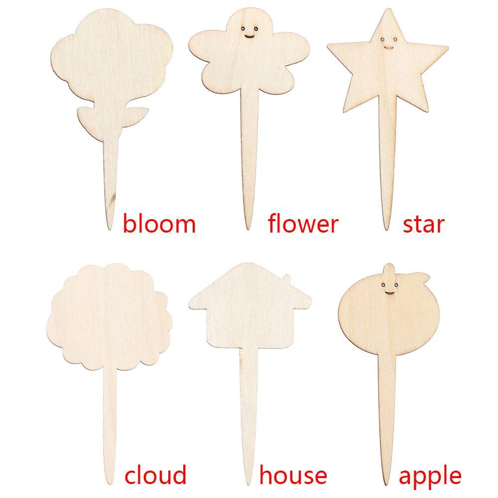10PCS Eco-Friendly Bonsai Ornament Nursery Pots Wood Sign Tags Bamboo Plant Labels Garden Markers Planting Tools