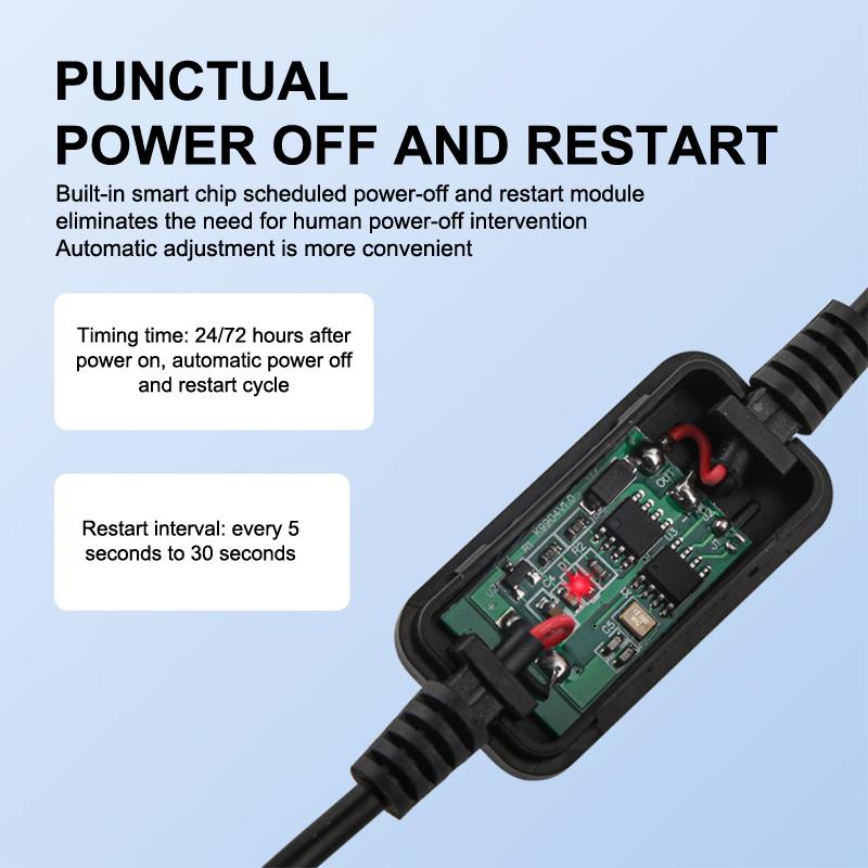 Automatyczny Kabel Zasilający do Restartu Routera Modemu 24 72 Godziny Cykl Automatyczny Szybki Restart Dla Domowego Biura Stabilne Działanie Sieci