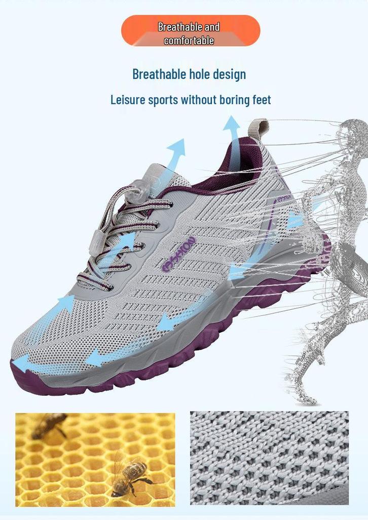 Flagship Elderly Footwear: Men's & Women's Mesh Walking Shoes for Spring/Summer
