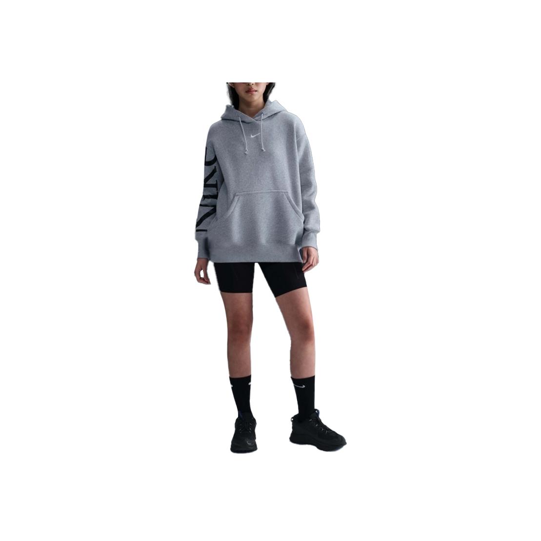 

Nike Phnx Flc Os Hdy Logo Loose Warm Hoodie Женские толстовки с капюшоном Серый FQ7043-063 L