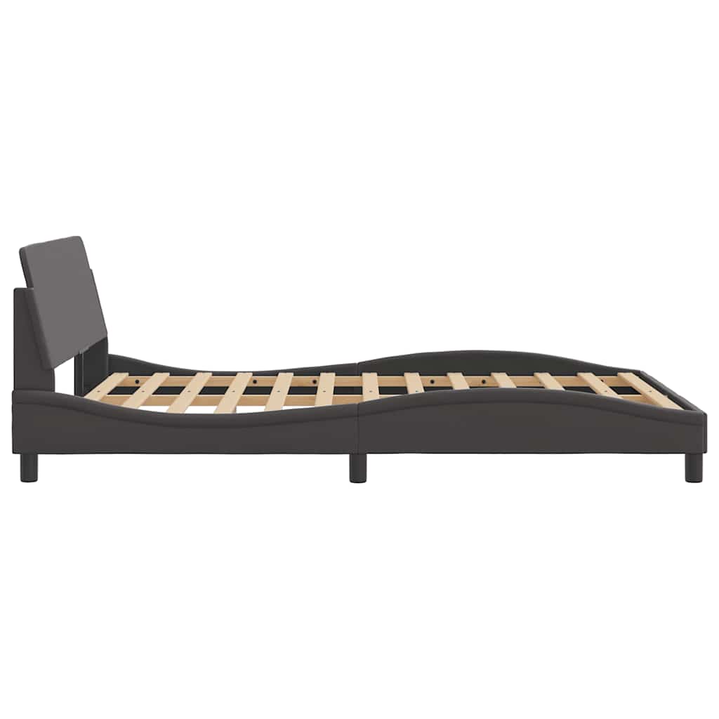 Bed Frame Dover Grey 120x200 cm Artificial Leather