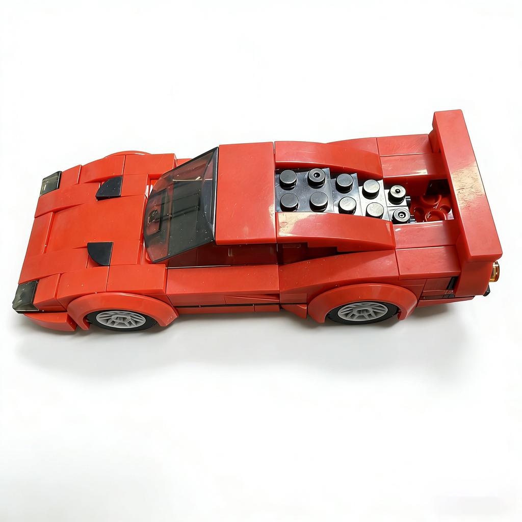 Moc Technical Car City Speed Racing Car Construction Blocks Sports Car Garage Carro Rennau Voiture Moc Creative Vehicle Toys