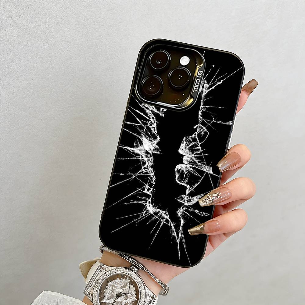Brokenness Phone Case For iPhone 17,16,15,14,13,12,11 Plus,Pro Max,XS,Colorful Silver Phone Case Funda Cover