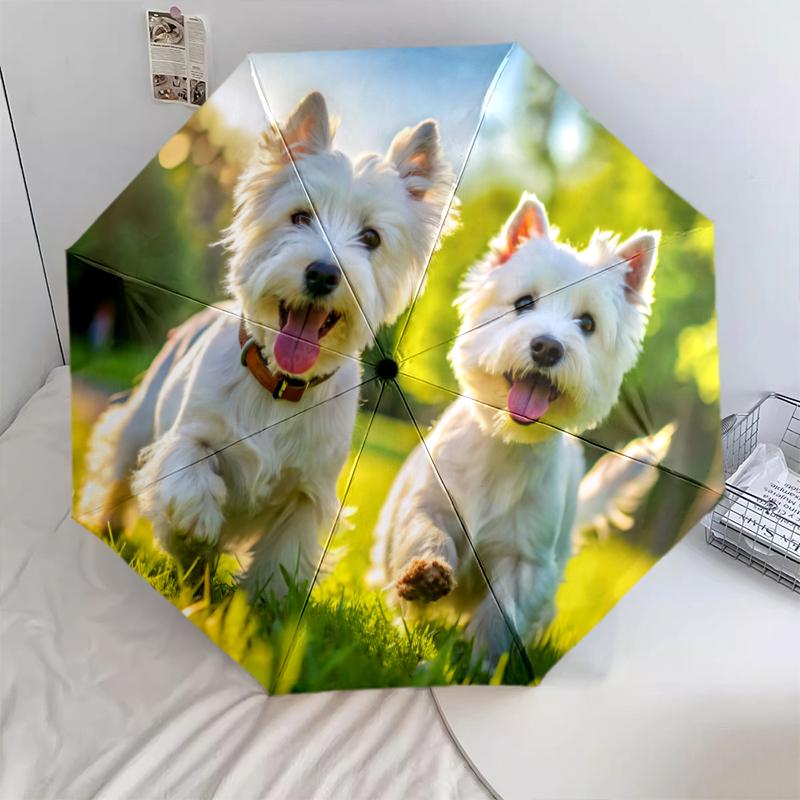 

1PC cute dog pet puppy Umbrella Portable Folding Umbrella Iron Frame Hole Bone Structure Outdoor Home Umbrella A3 разноцветный