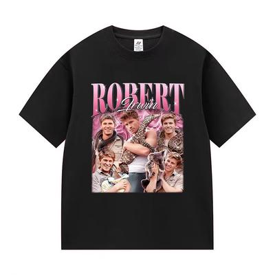 Funny Robert Irwin Wildlife Zoo Graphic T Shirt Unisex's Vintage Fashion Oversized Cotton T-shirts Unisex Harajuku Clothing T-shirt
