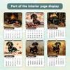 1pc, 2026 Dachshund/Pet Dog Theme Calendar, 12 Different Designs, Wall Calendar, Birthday, Christmas, New Year Gift, US Standard