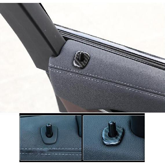 For BMW X3 G01 X4 G02 2018-2021 Inner Door Carbon Fiber Bolt Lock Down Ring Trim