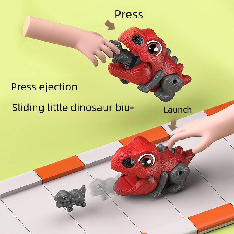 Inertial Dinosaur Car Launcher King Kong Parent-child Battle Boy Gift Plastic Animal Shape