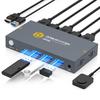 This KVM Switch Features 2 HDMI Inputs and 1 Output, a USB 3.0 KVM Switch for Switching Between Two PCs and One Monitor, and a 4K@60Hz Display. It Inc