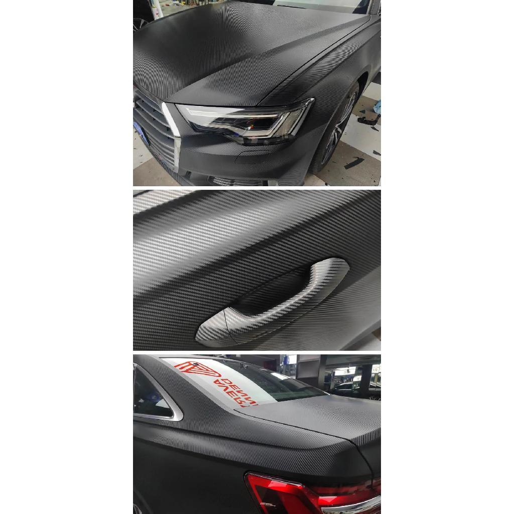 3D Carbon Fiber Car Adhesive Vinyl Wrap 150x300cm Roof Hood Cover Black Bumper Protective Car Film Covering for Auto Accessories