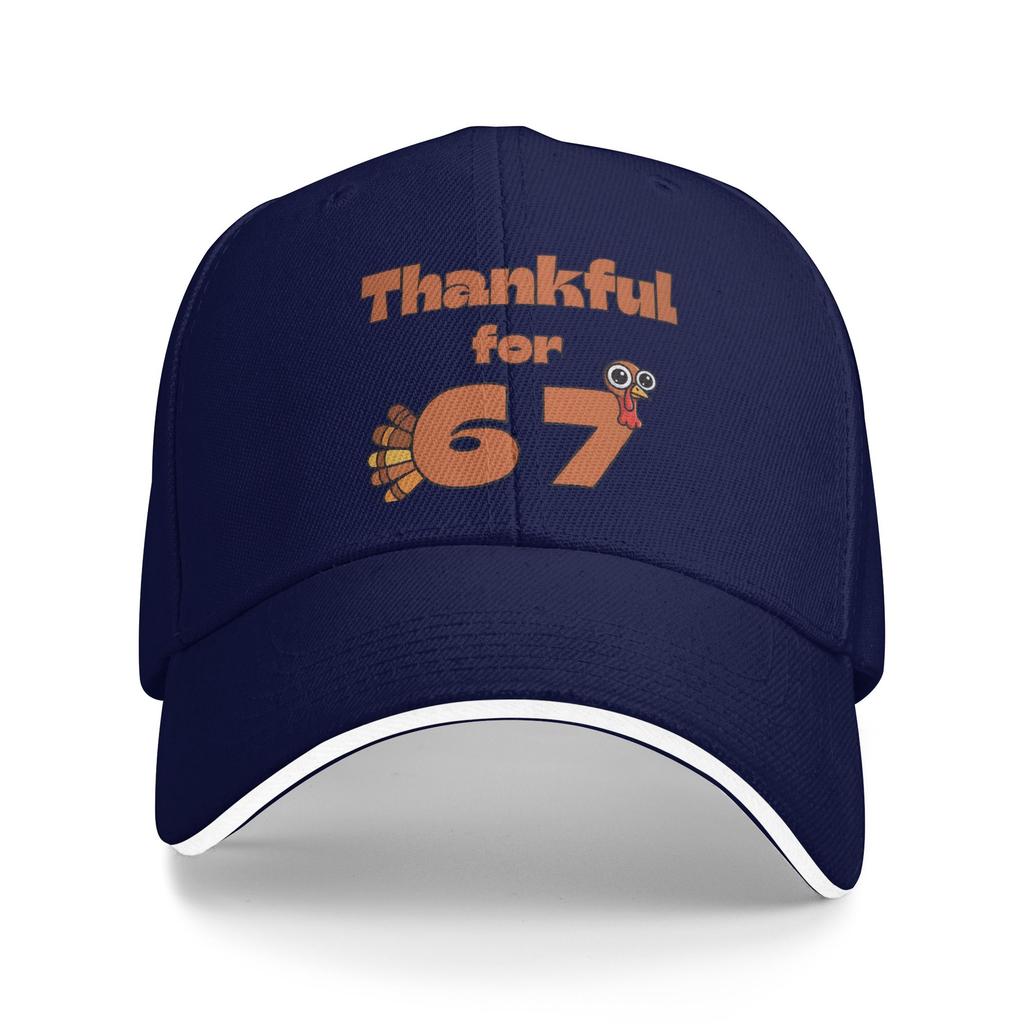 Thankful for 67 Meme Turkey Thanksgiving Casual Baseball Cap Summer  Trucker Hat Outdoor Sports Snapback Cap Men Baseball Caps