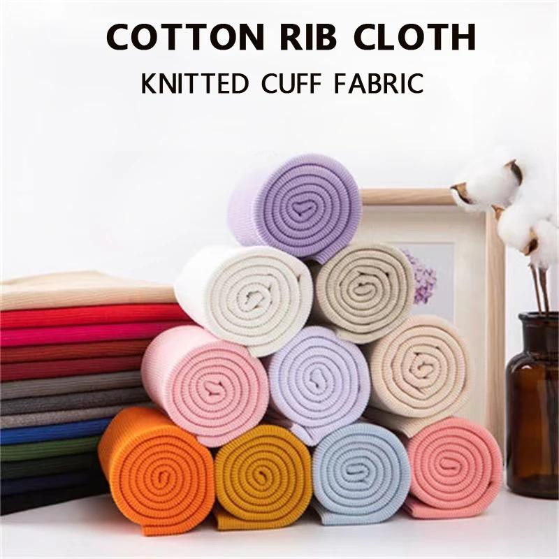 Cotton Stretch Ribbed Knit Fabric, Neckline, Cuffs, Hem, Cinched Elasticated Garment Fabric, Pregnant Woman Belly Support
