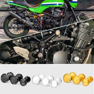 WOOGA Motorcycle Frame Hole Cover Cap Plug Decorative Frame Cap Compatible Models Kawasaki /