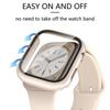 Glass+Cover For Apple Watch case 44mm 40mm 45mm 41mm 42mm 38mm correa Screen Protector iwatch series 9 8 7 SE 3 case Accessories