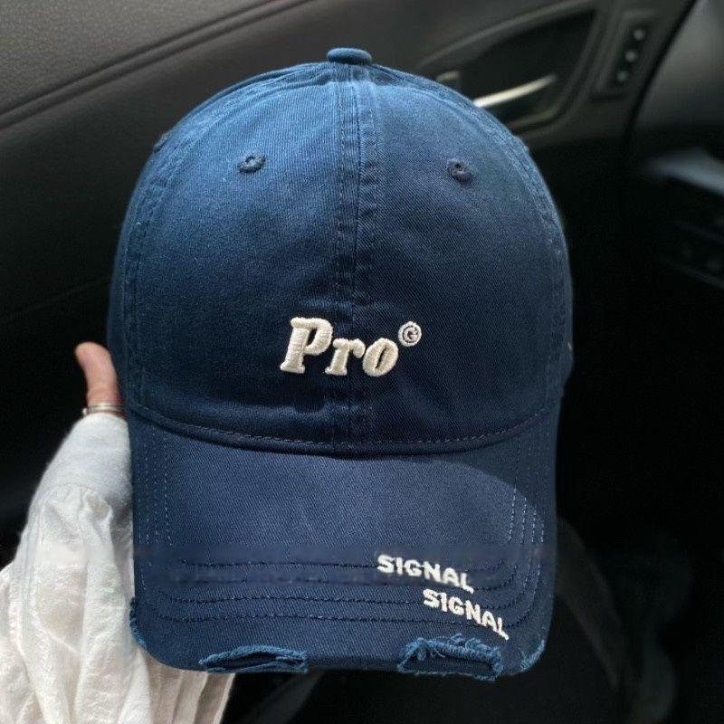 New trendy brand letter Pro embroidered face small baseball cap women's simple hole curved brim cap