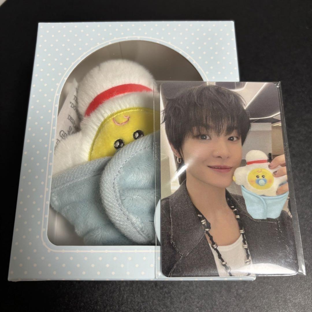 

[Б/У] Плюшевая игрушка TRESURE Jihoon Baby с торговой карточкой LINE (ТРУЗ)