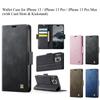 For iPhone 13 /13 Pro / 13 Pro Max. Wallet Case with Card Slots & Kickstand, 360° Protection Leather Case
