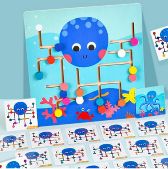 Seven-Layer Wooden Rainbow Stacking Tower - Early Education Toy for Infants