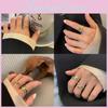Elegant Korean Style S925 Open Adjustable Ring For Women With Unique Geometric Design