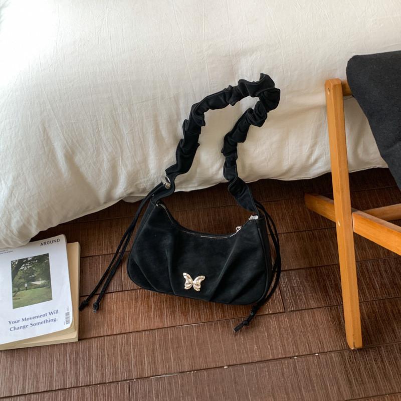 IELGY One-Shoulder Armpit Fold Bag Fashion Bag All-Match Cross-Body Croissant