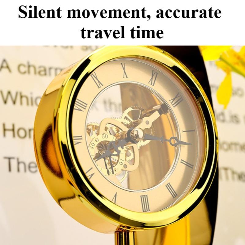 Art Sculptures Light Luxury Metal Sculptures Aesthetic Aesthetic Creative Table Clocks Design Household Decoration Ornament
