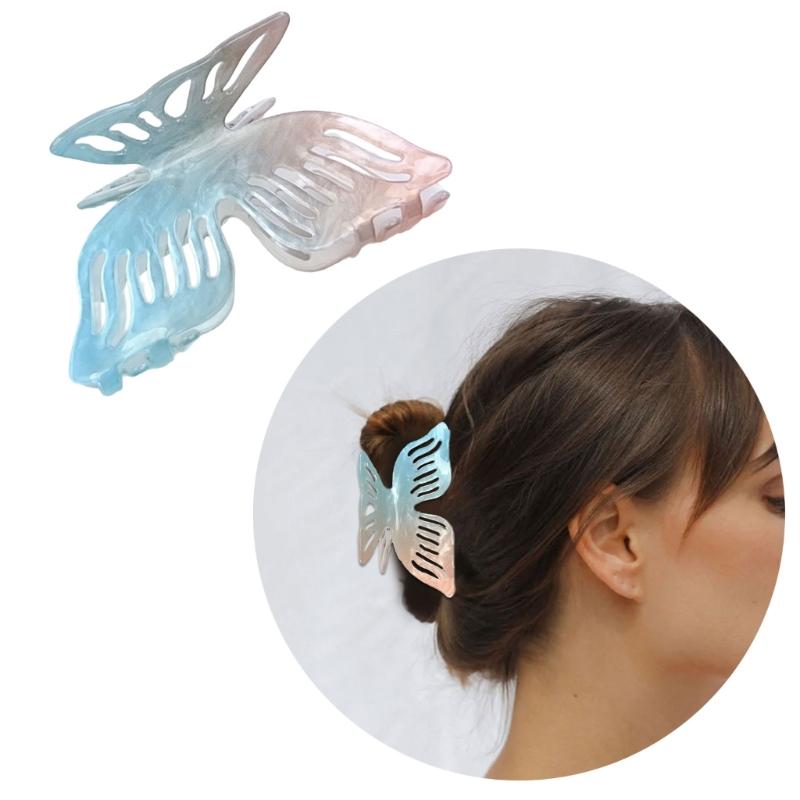 Multicolor Acetate Hair Claw Clip With Fish Tail Design Nonslip Hair Clip For Women Beach Vacation Hair Accessories