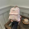 Pu Leather Students Schoolbag Canvas Flower Shoulder Bag Creative Storage Bag  Travel