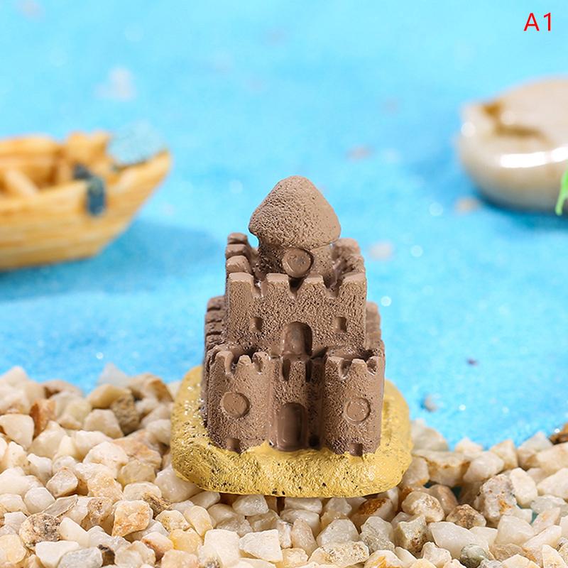 Ocean Beach Style Miniatures Artificial Sunshade Umbella Chair Anchor Micro