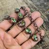 Kupfer Rubin Zoisit Halskette elektrogeformtes Kupfer verstellbare Kettenhalskette handgefertigte Edelsteinhalskette elektrogeformter Schmuck Hochzeitsgeschenke