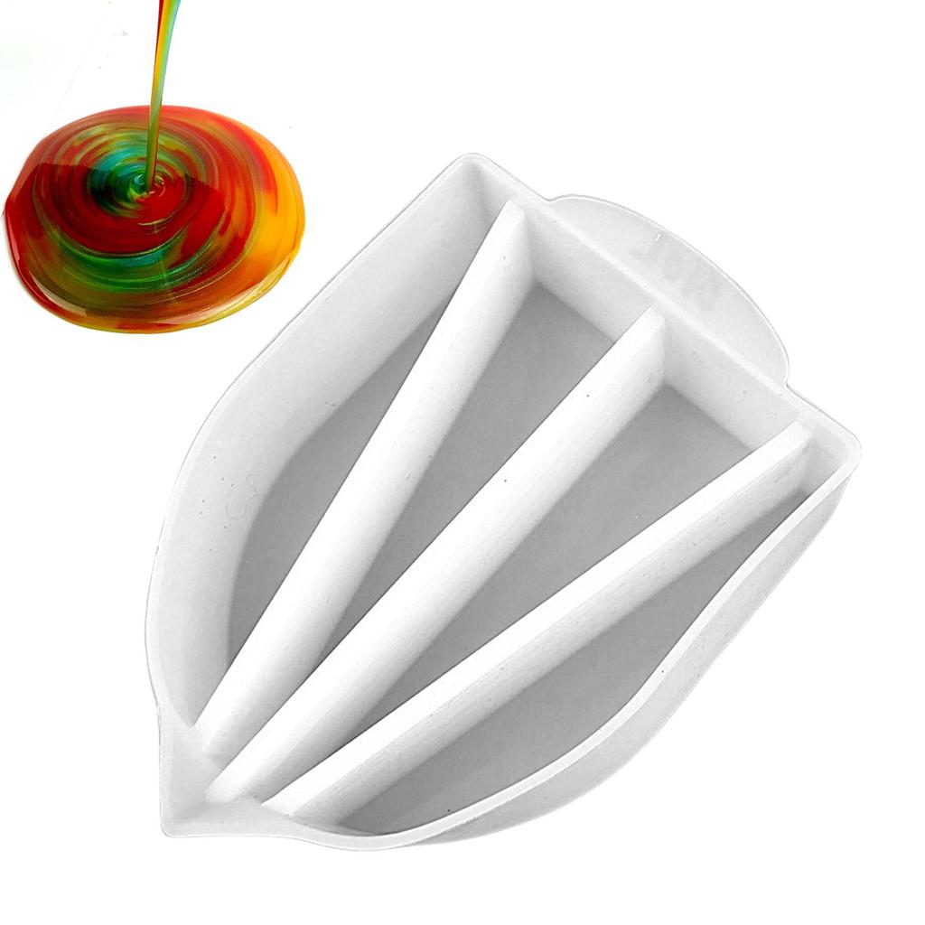 Split Cup For Paint Pouring Reusable Fluid Art Split Cup Silicone Split Pouring Cup With Dividers For Acrylic Paint Resin