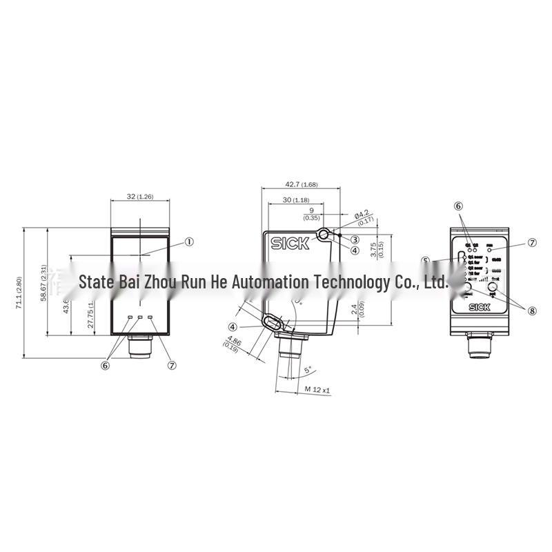 Высокоточный лазерный датчик расстояния DT35-B15551 1057651 DT35-B15551