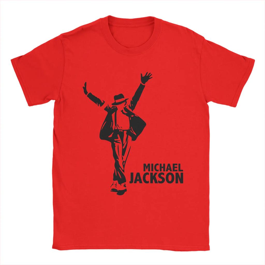 The King of Pop Michael Jackson Men T Shirt  Amazing Tees Short Sleeve Crew Neck T-Shirt Cotton Plus Size Clothing