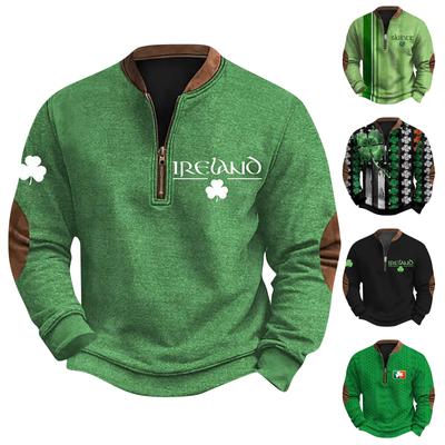 Erkek Retro Günlük Degrade Baskılı Sweatshirt