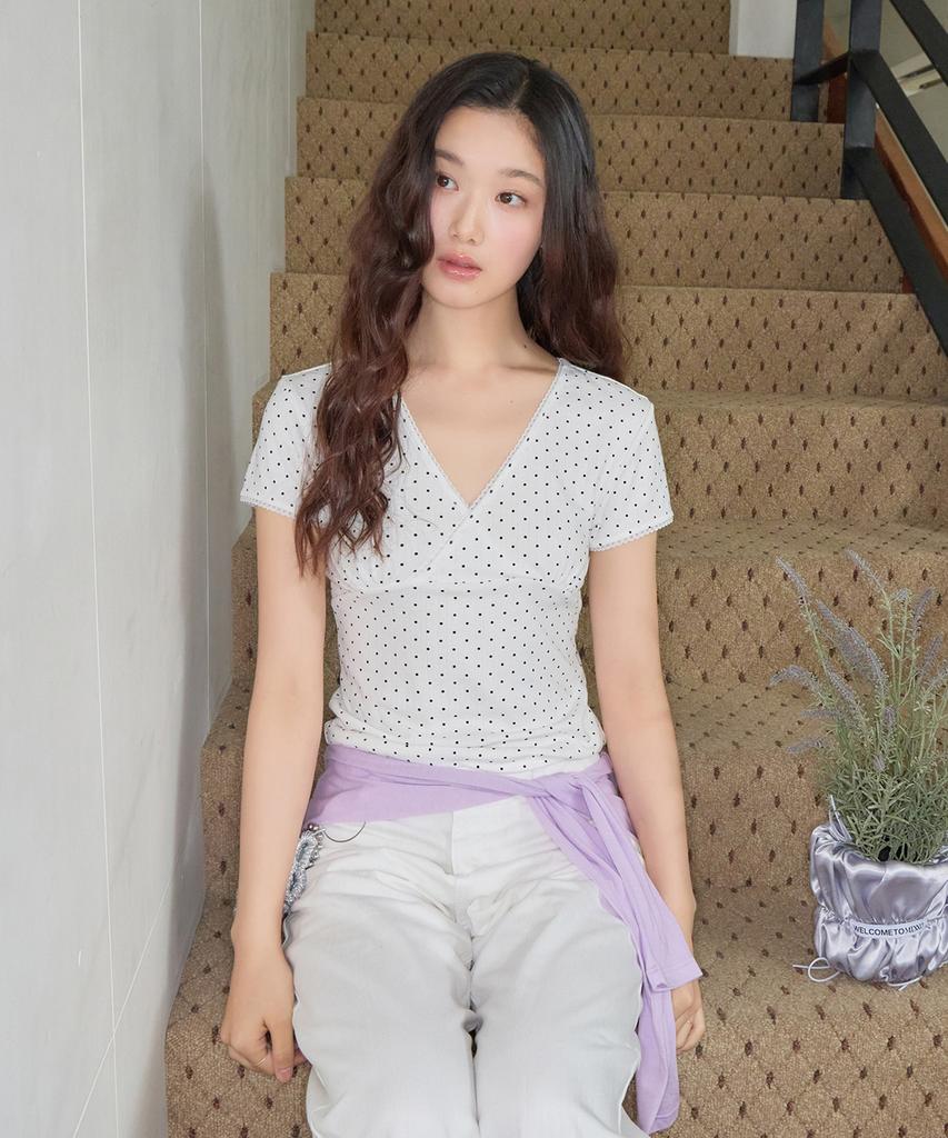 MIXXO Lace Short Sleeve T-Shirt_Miwhwg503A