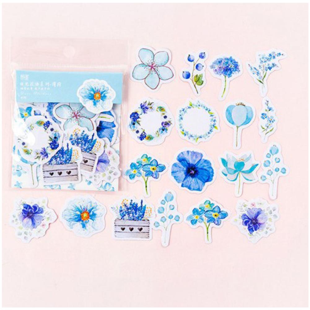 45pcs/set Kawaii Journal Cute Diary Flower Stickers Scrapbooking Stationery Decoration