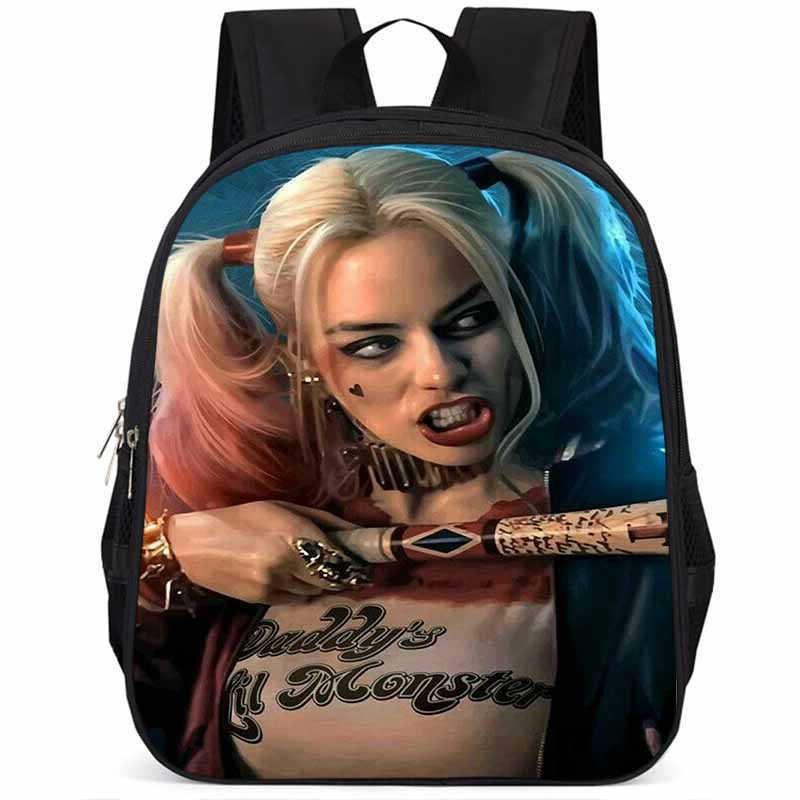 Spacious 15 Inch Harley Quinn Backpack Large Capacity Lightweight Oxford Fabric