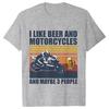 I Like My Motorcycle and Maybe 3 People T-Shirts Men Casual Loose Clothing Oversized Summer Fashion Tops Cartoon Mens Tshirts