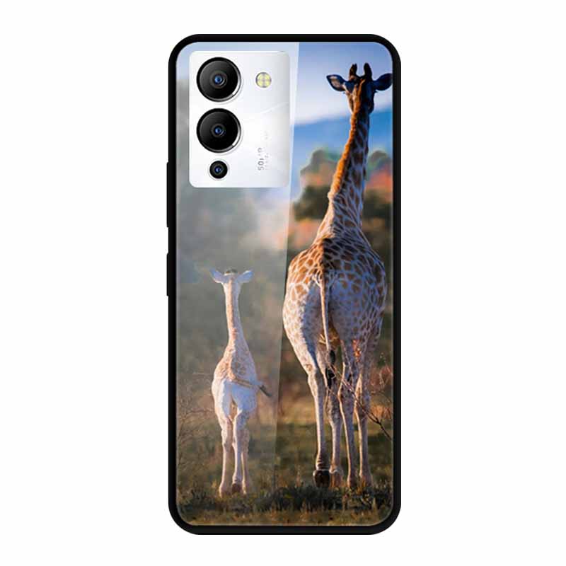 Luxury Shockproof Tempered Glass Back Cover Hard Case For Infinix Note 12 G96 Infinix Note 11pro 11s Protective Cool Phone Cover