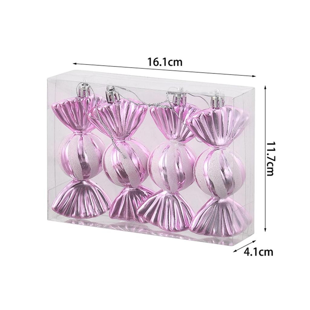 4x Christmas Tree Ornaments Christmas Candy Pendant Decorations for New